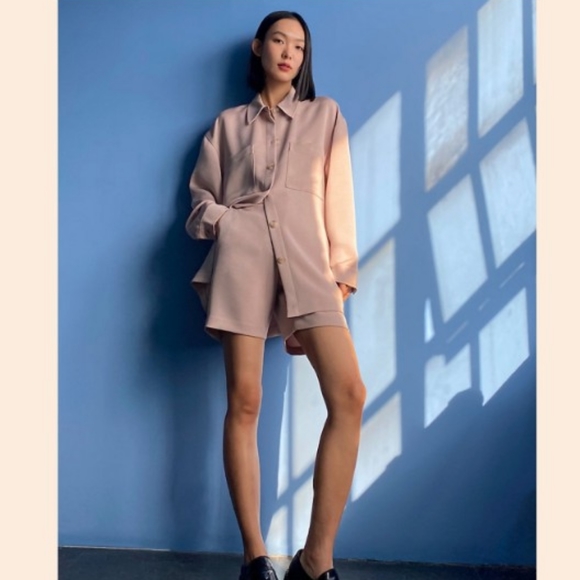 Aritzia Babaton Borna Jacket in Fawn Pink Colour - Picture 2 of 4